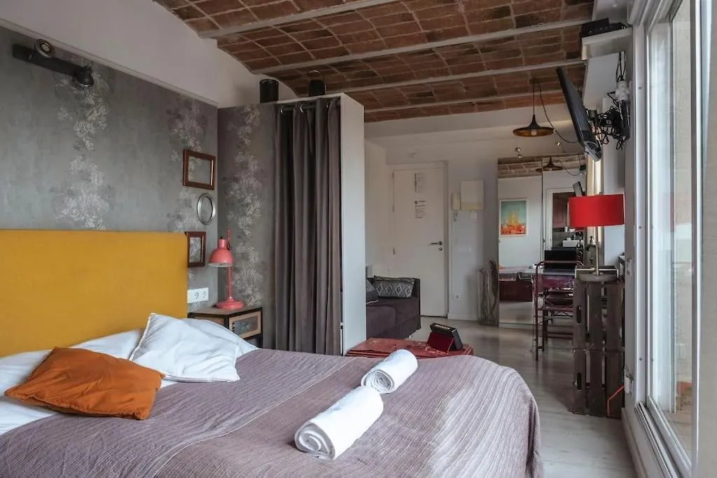 Cozy Penthouse Studio With Private Rooftop Terrace Barcelona Apartment
